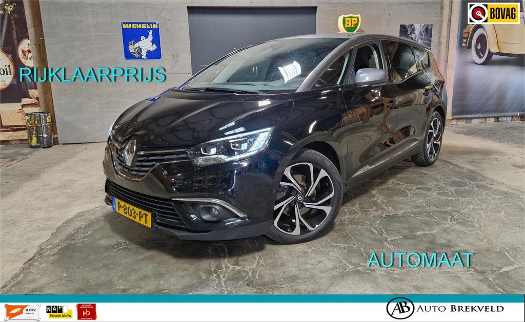 Renault Grand Scénic 1.3 TCe Intens 7p. 140PK Automaat | Ca, Auto's, Renault, 4 cilinders, Zwart, 1332 cc, 750 kg