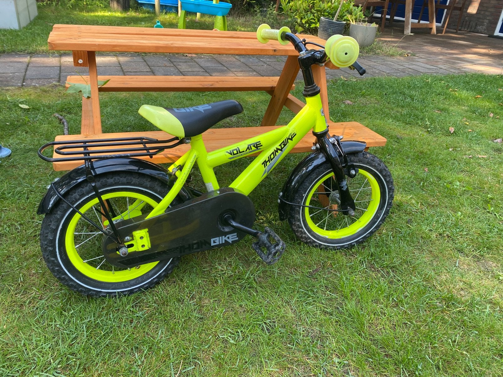Kinderfiets 12 inch met zijwieltjes, Ophalen, Zo goed als nieuw, Minder dan 16 inch, Zijwieltjes