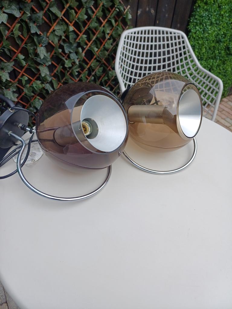 Raak design retro wandlampen, Huis en Inrichting, Lampen | Wandlampen, Ophalen of Verzenden, Gebruikt, Glas, Retro