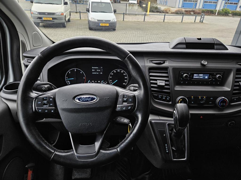 Ford Transit Custom 2.0 TDCI L2H1 Airco Trekhaak Auto 129pk, Auto's, Bestelauto's, Euro 6, 4 cilinders, 129 pk, Wit