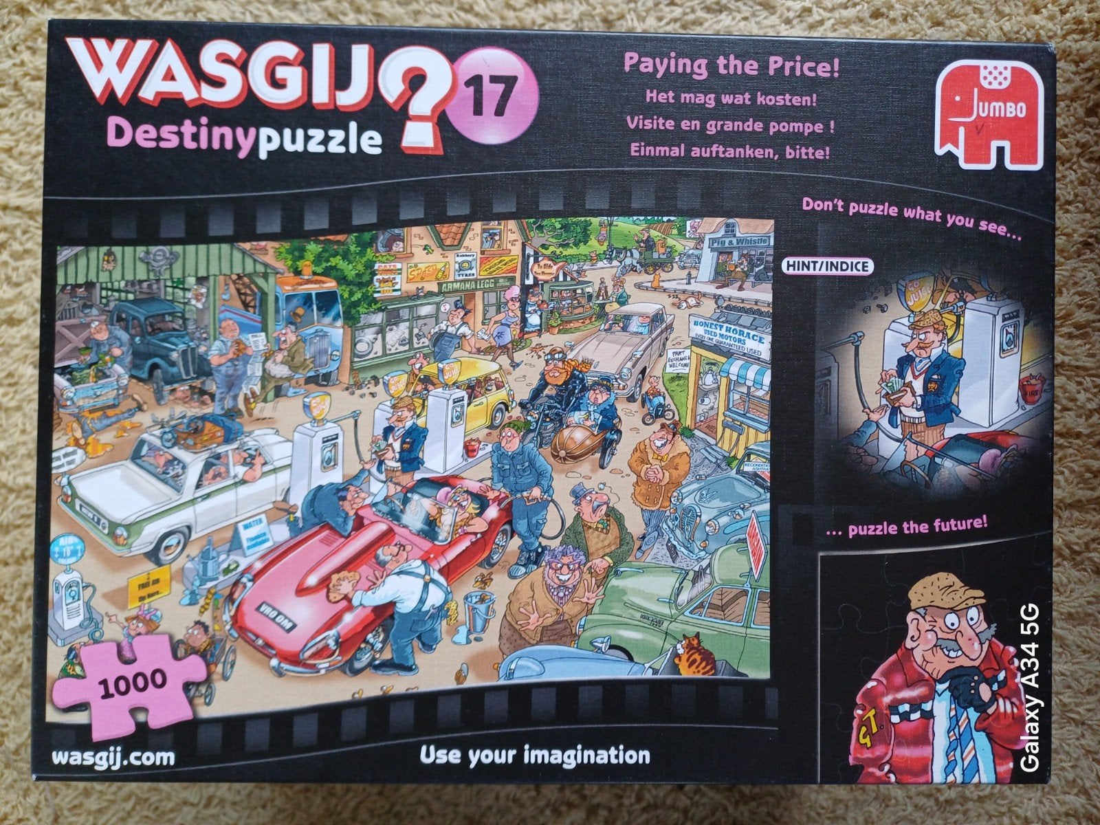 wasgij puzzel  - 1000 stukjes, Hobby en Vrije tijd, Ophalen of Verzenden, 500 t/m 1500 stukjes, Zo goed als nieuw, Legpuzzel