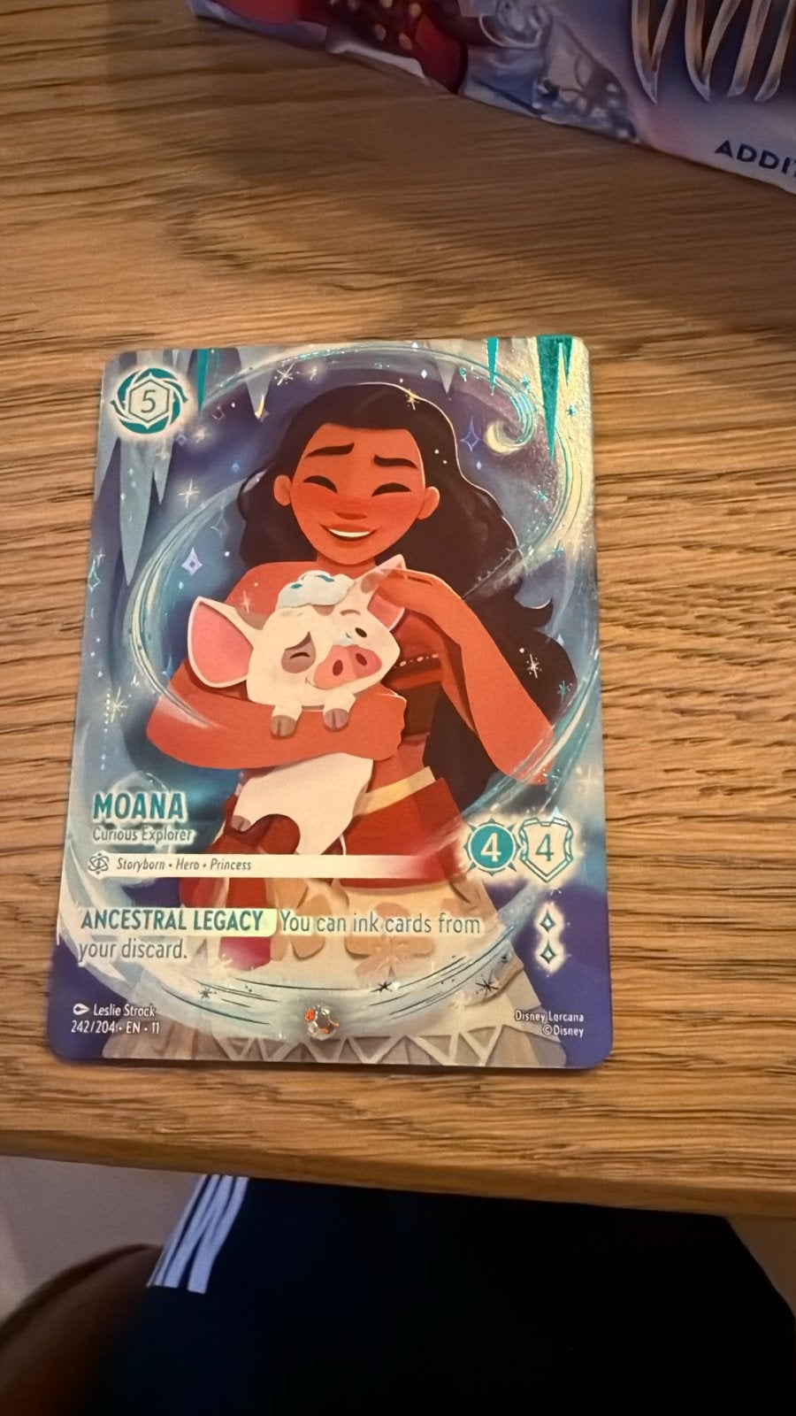 Disney Lorcana Moana 242/204, Ophalen, Zo goed als nieuw, Losse kaart, Foil