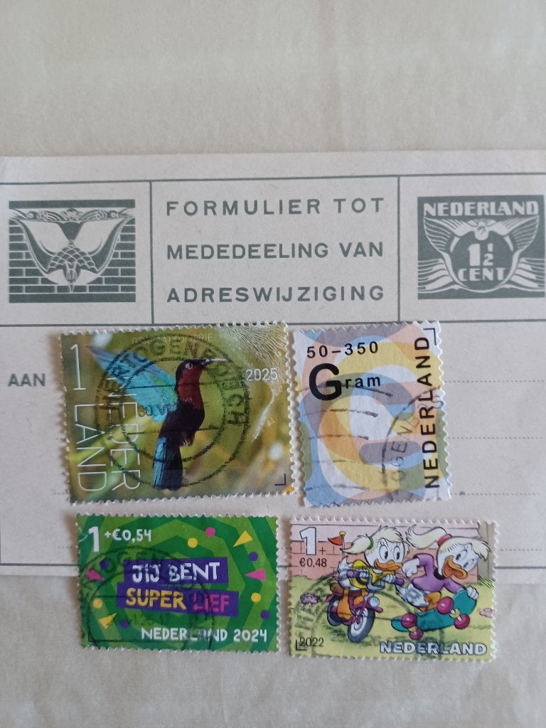 EURO Zegels + Oude Adreswijzingskaart, Postzegels en Munten, Postzegels | Nederland, Ophalen of Verzenden, Na 1940, Gestempeld