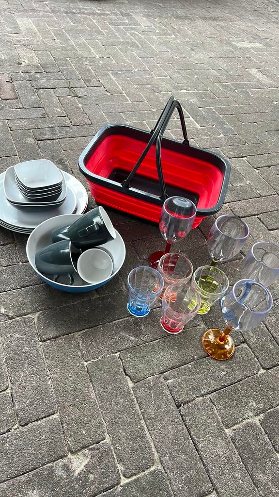 Servies caravan., Ophalen of Verzenden, Zo goed als nieuw