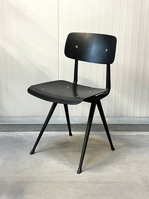 Result eetkamerstoelen 4x Friso Kramer design stoelen zwart, Gebruikt, ., Zwart, Vintage