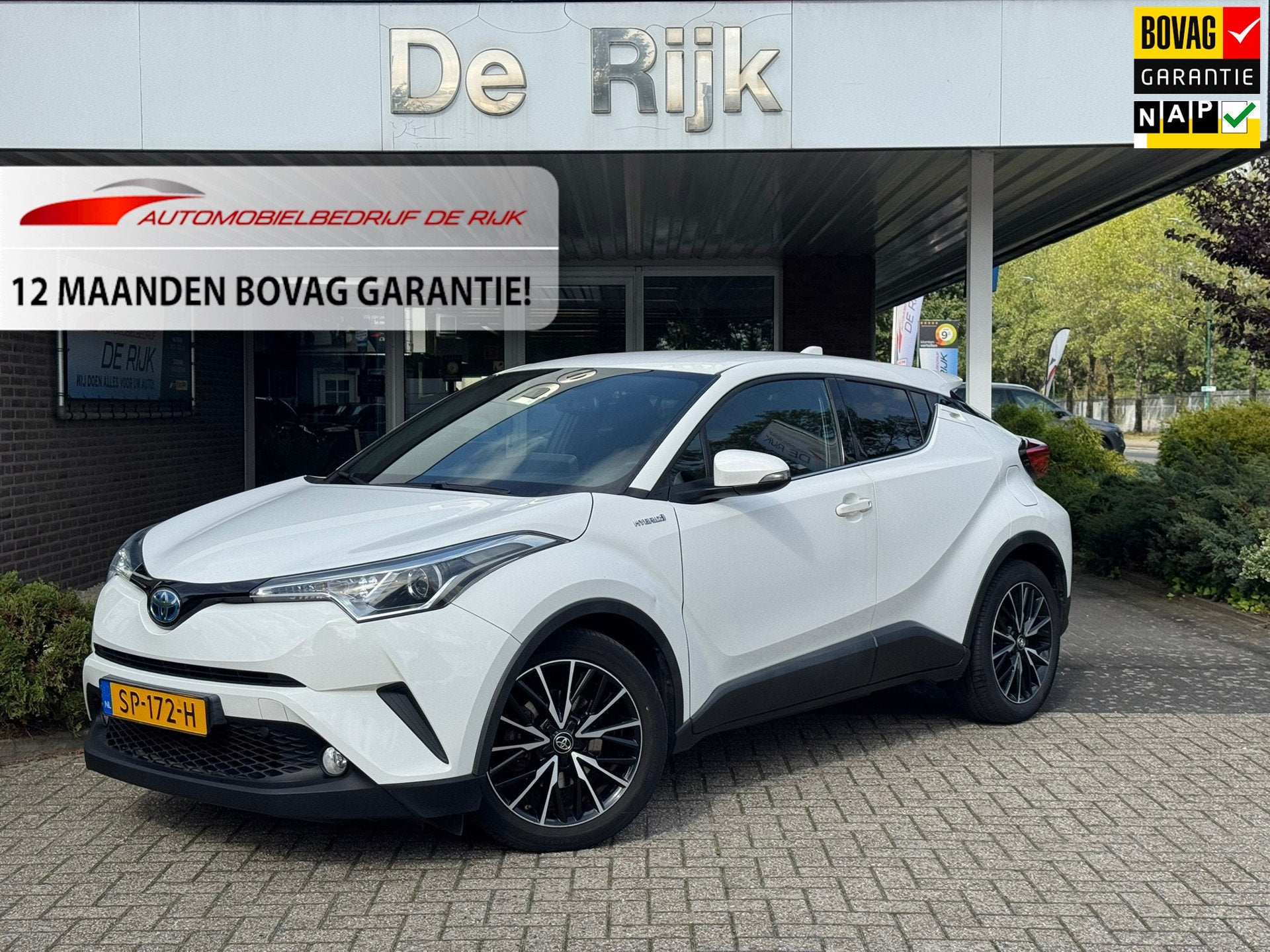 Toyota C-HR 1.8 Hybrid Dynamic | Trekhaak afn., Navi, Camera, Auto's, Dealer onderhouden, Stof, Wit, 26 km/l