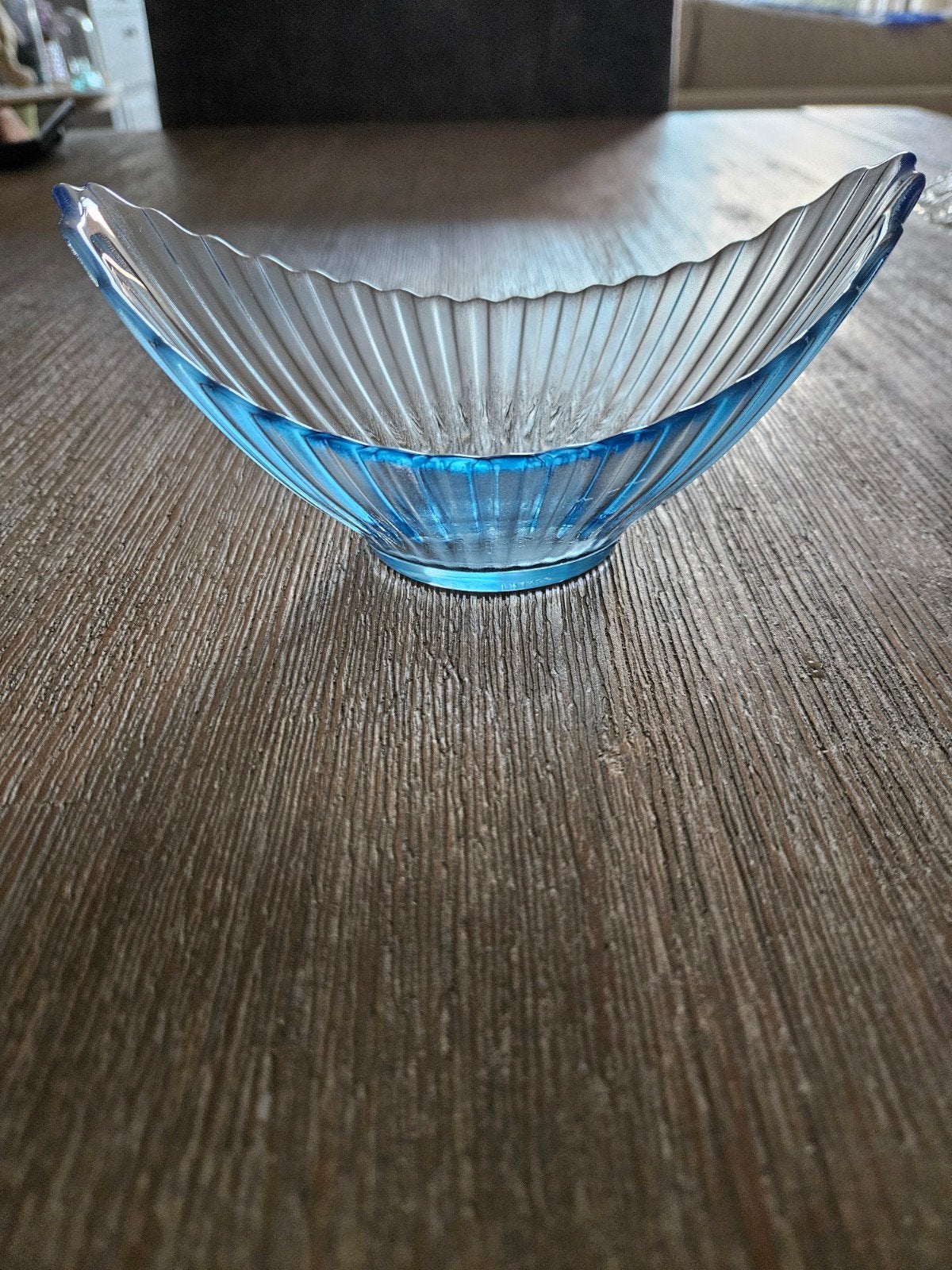 Vintage Bonbonschaaltje van Blauw Glas - Art Deco Stijl, Ophalen of Verzenden