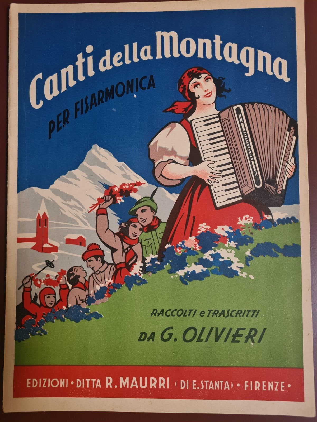 Canti della Montagna per Fisarmonica - Italiaans Liedboek, Gebruikt, Wereldmuziek, Ophalen of Verzenden, Thema