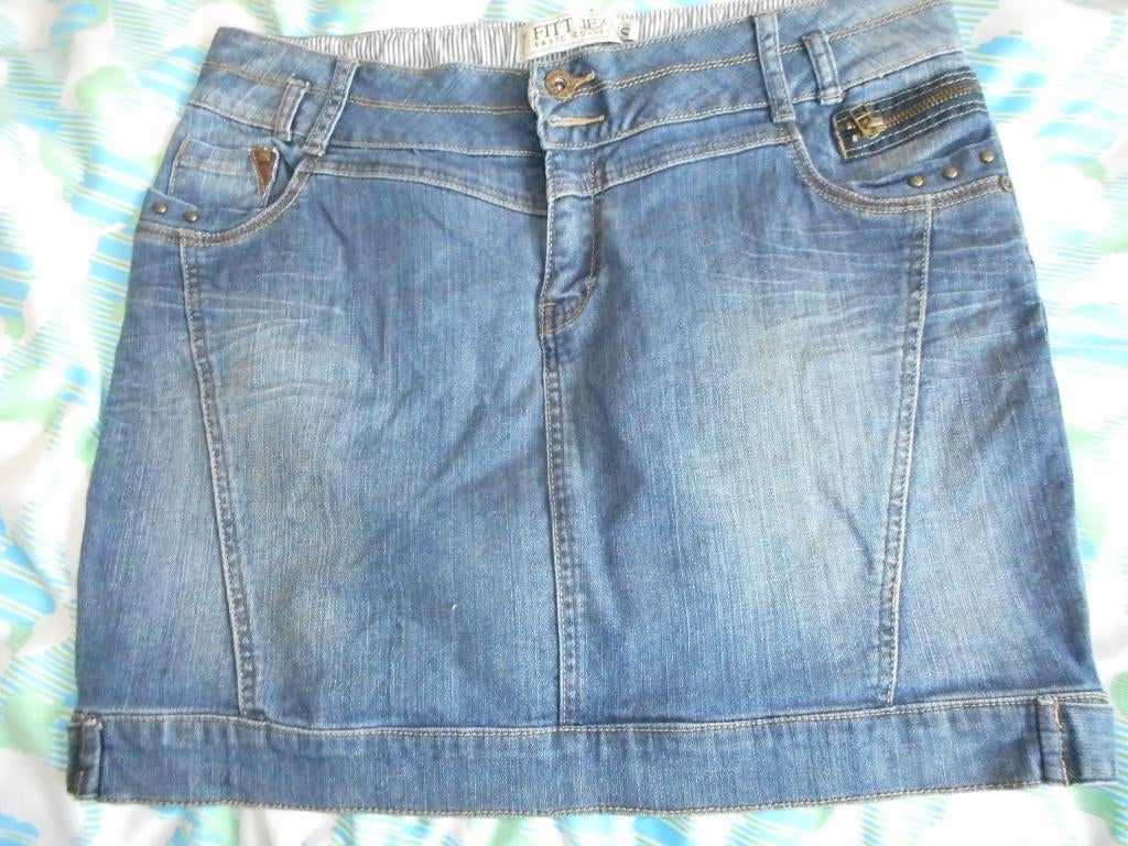 SPIJKERROK  maat 42.  RUILEN voor thee, Kleding | Dames, Ophalen, Blauw, Maat 42/44 (L), Zo goed als nieuw