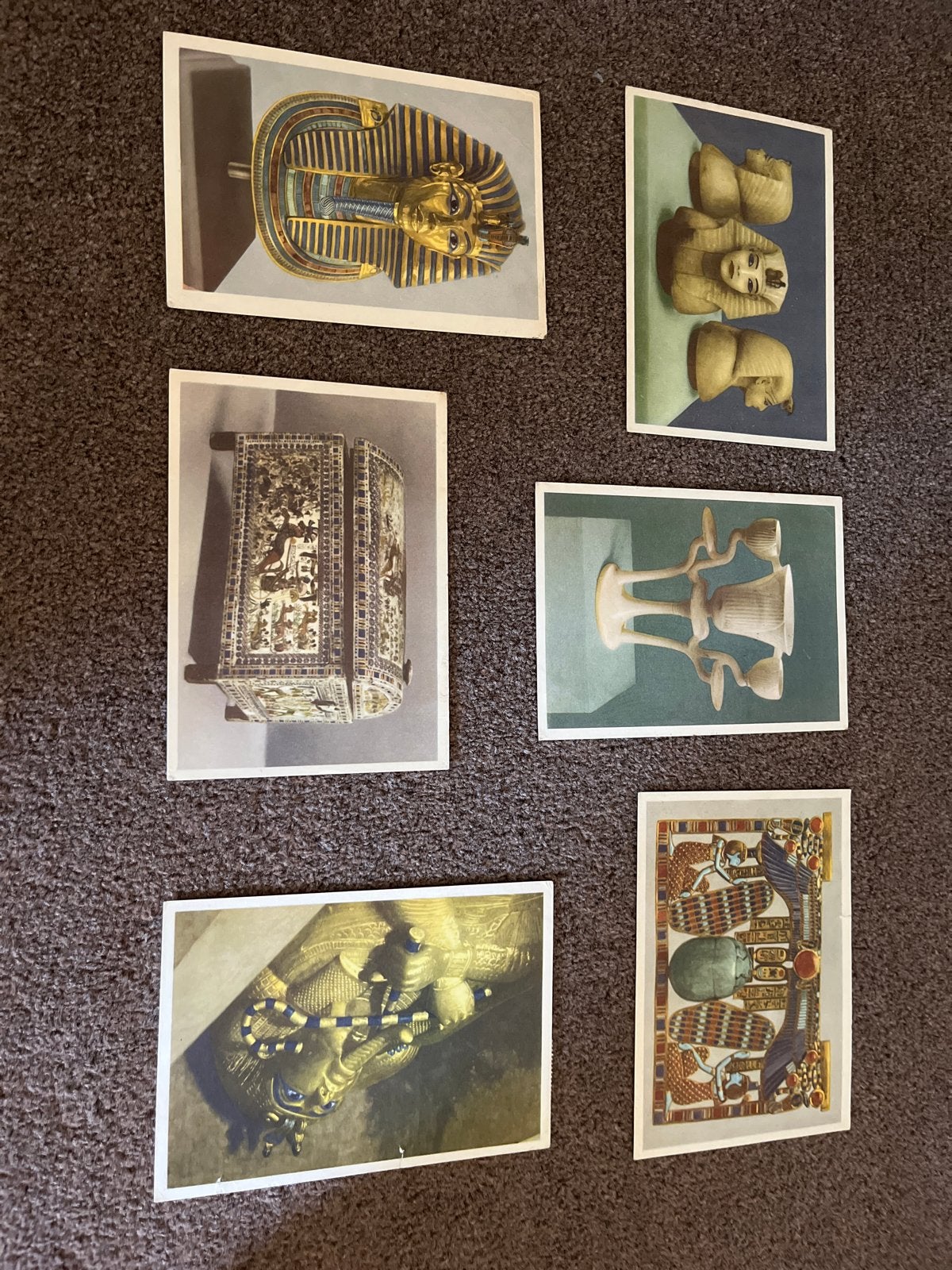 Set van 5 Egyptische ansichtkaarten - Toetanchamon, Ophalen of Verzenden, 1960 tot 1980, Gelopen, Buiten Europa