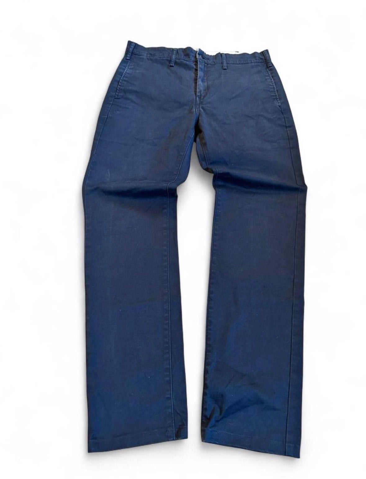 Levi's Navy Chino Broek 31x30 Slim Straight Leg Katoen, Ophalen of Verzenden, Gedragen, Overige maten, Blauw