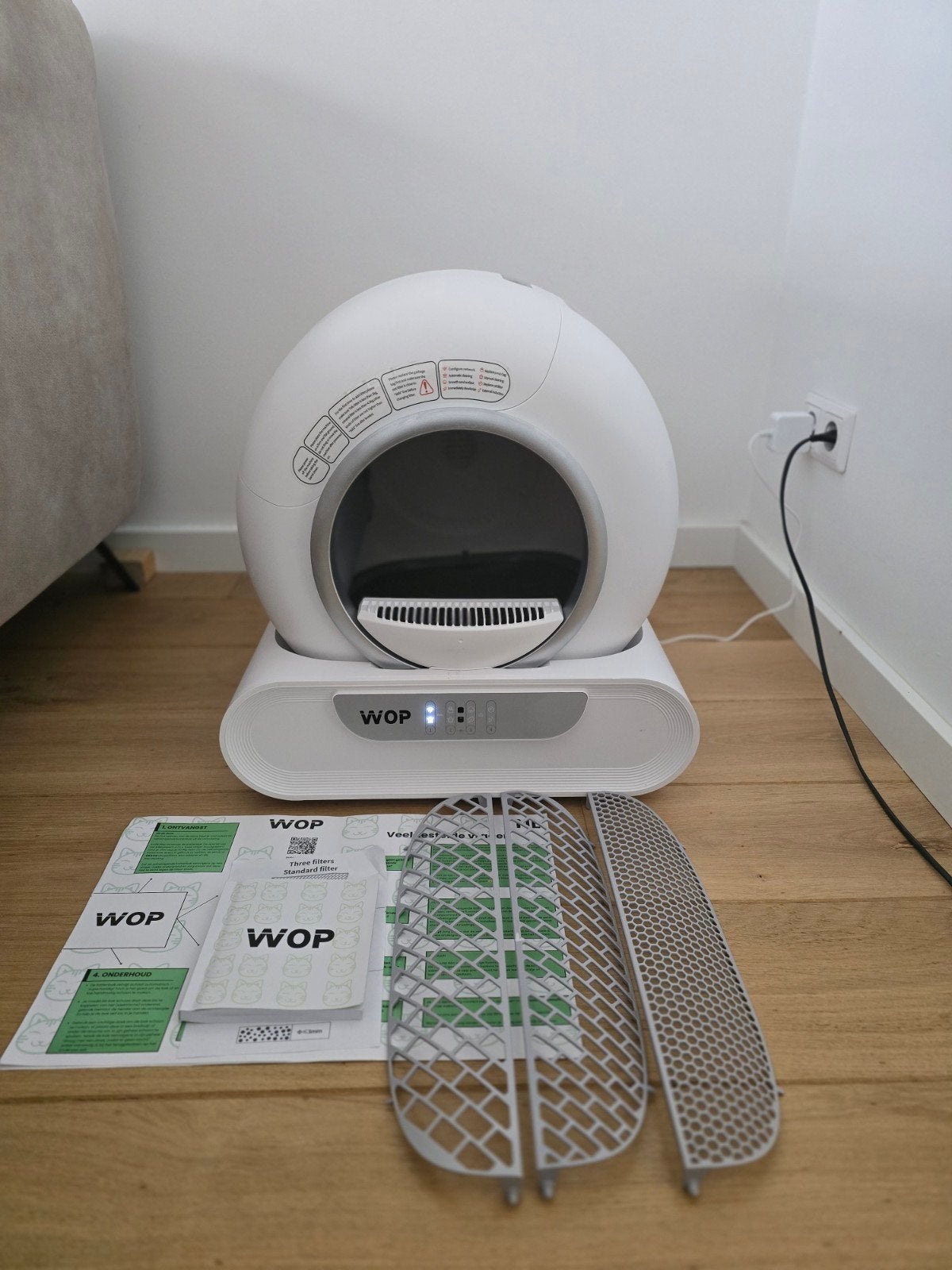 WOP Automatische Kattenbak – Compleet + Originele Doos, Dieren en Toebehoren, Ophalen, Zelfreinigend, Zo goed als nieuw