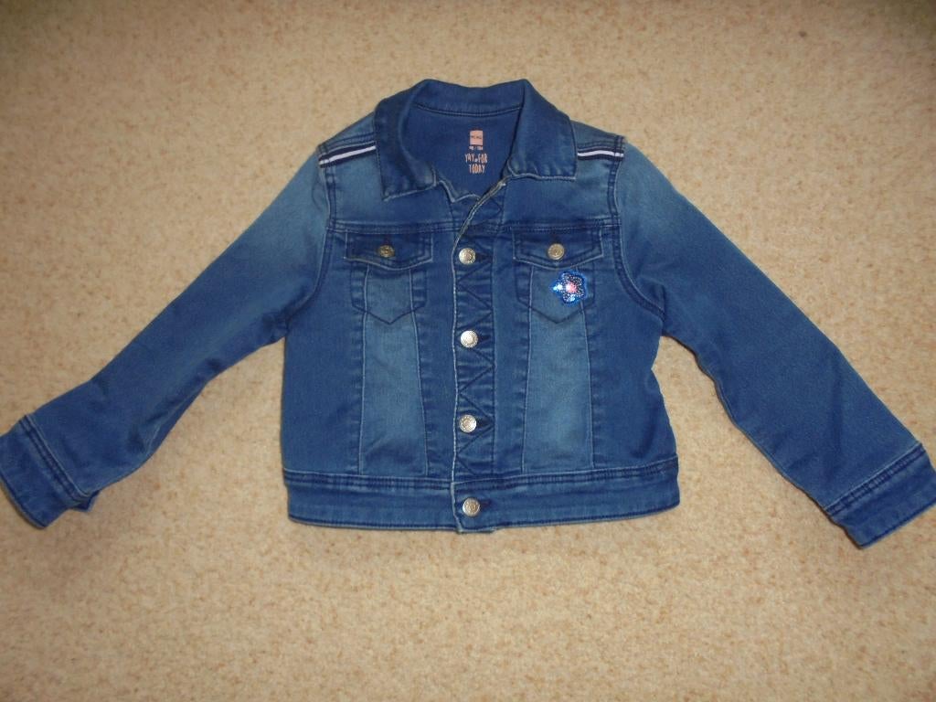 Blauw spijkerjasje HEMA, Meisje, Ophalen of Verzenden, Zo goed als nieuw, Hema