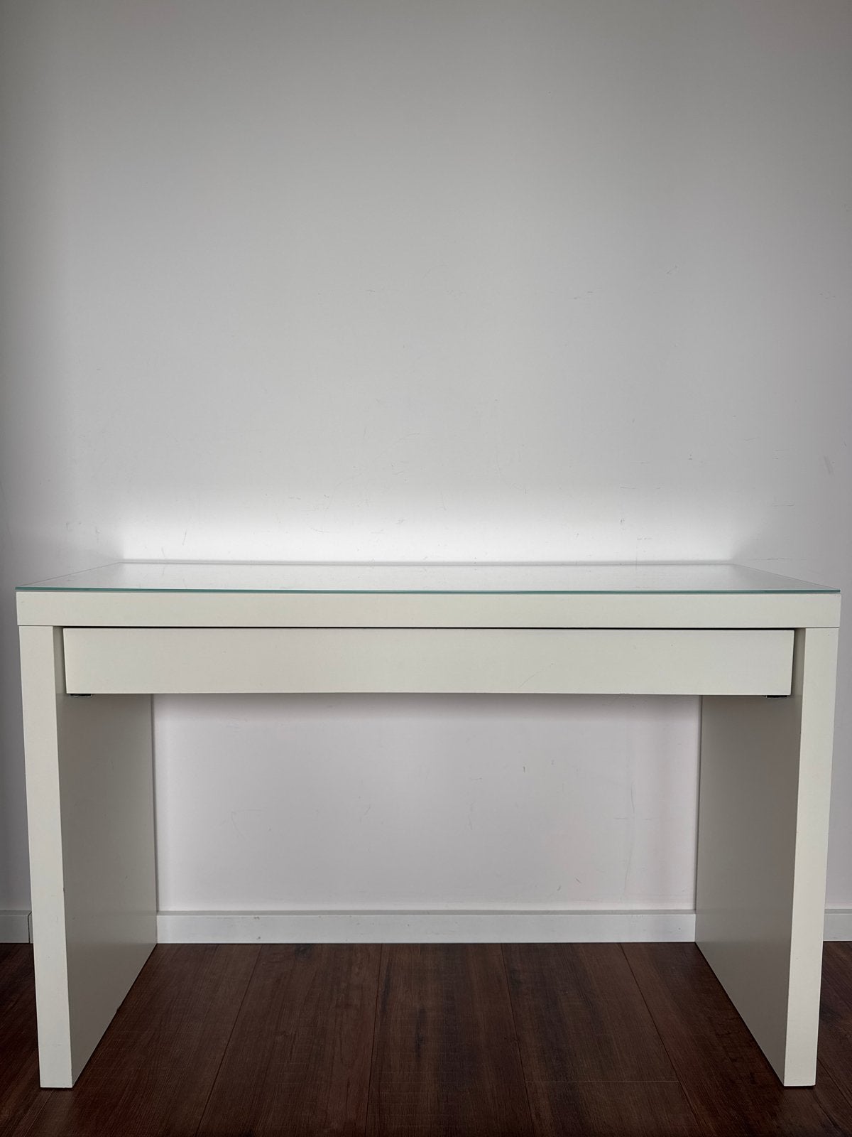 Ikea Malm kaptafel/toilettafel met glas, Ophalen, Gebruikt