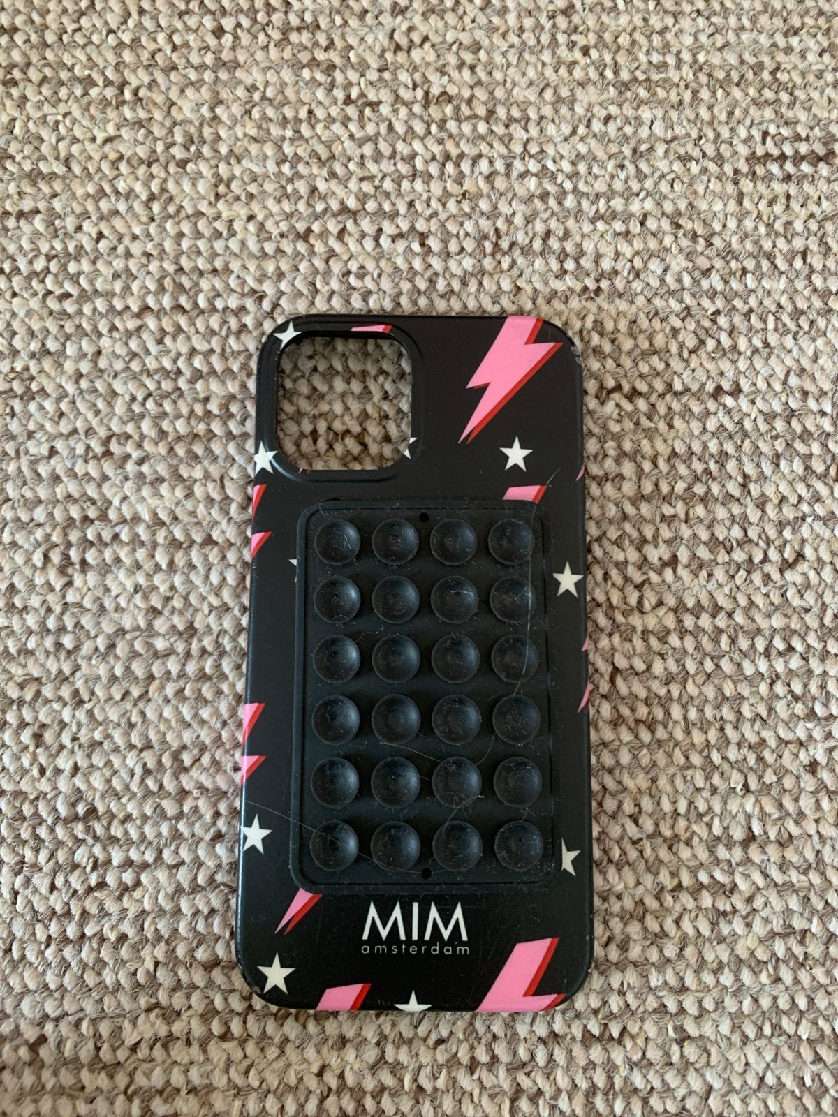 MIM Amsterdam iPhone hoesje met bliksem en sterren iphone 12, Kunststof, Overige merken, Hoesje of Tasje, Ophalen of Verzenden