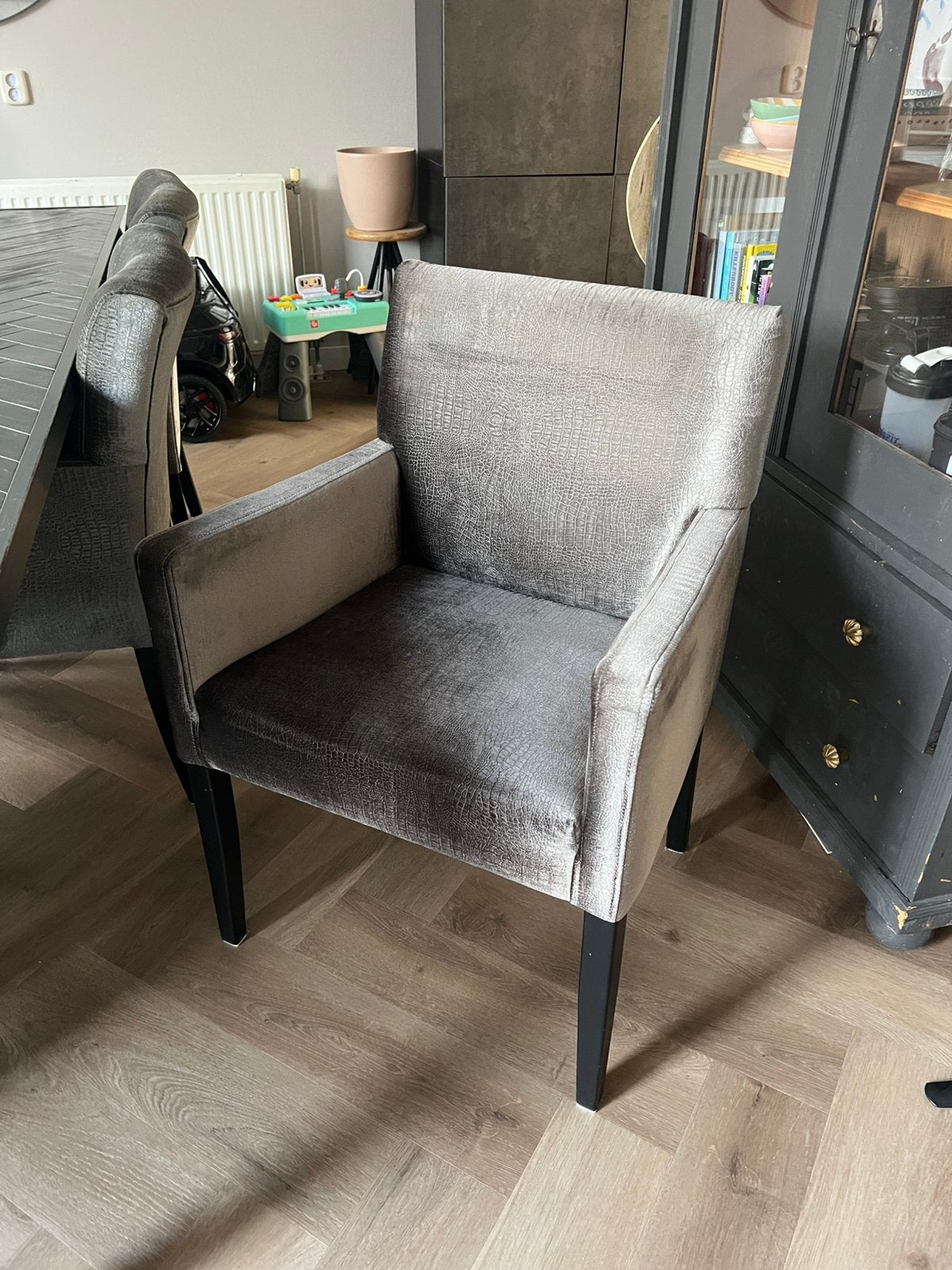 Eetkamerstoelen 6 stuks ROFRA HOME, Ophalen, Zo goed als nieuw, Stof