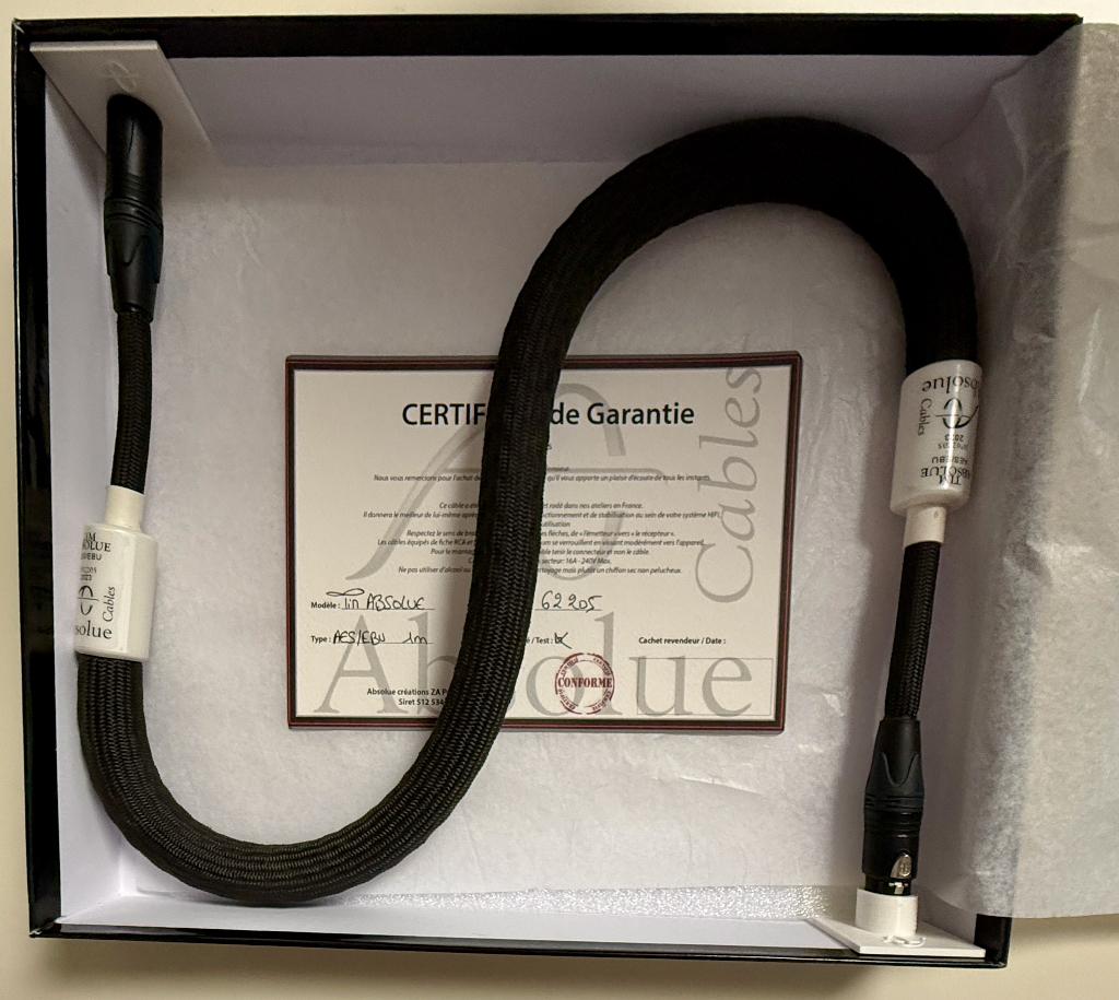 Absolue Creations AES/EBU 1m referentie digitale audio kabel, Audio, Tv en Foto, Audiokabels en Televisiekabels, Verzenden, Zo goed als nieuw