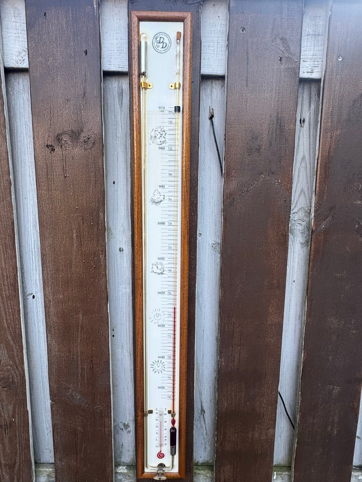 Antieke Barometer/Thermometer - Uitstekende Staat, Ophalen