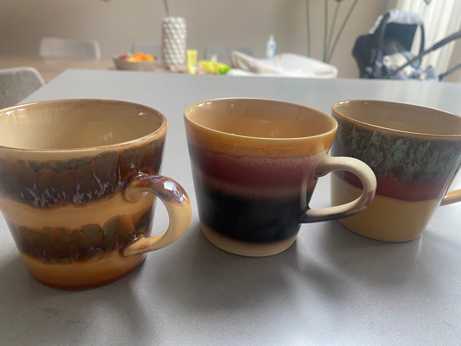 3 hk living cappucino mokken, Ophalen, Keramiek, Zo goed als nieuw, Overige stijlen