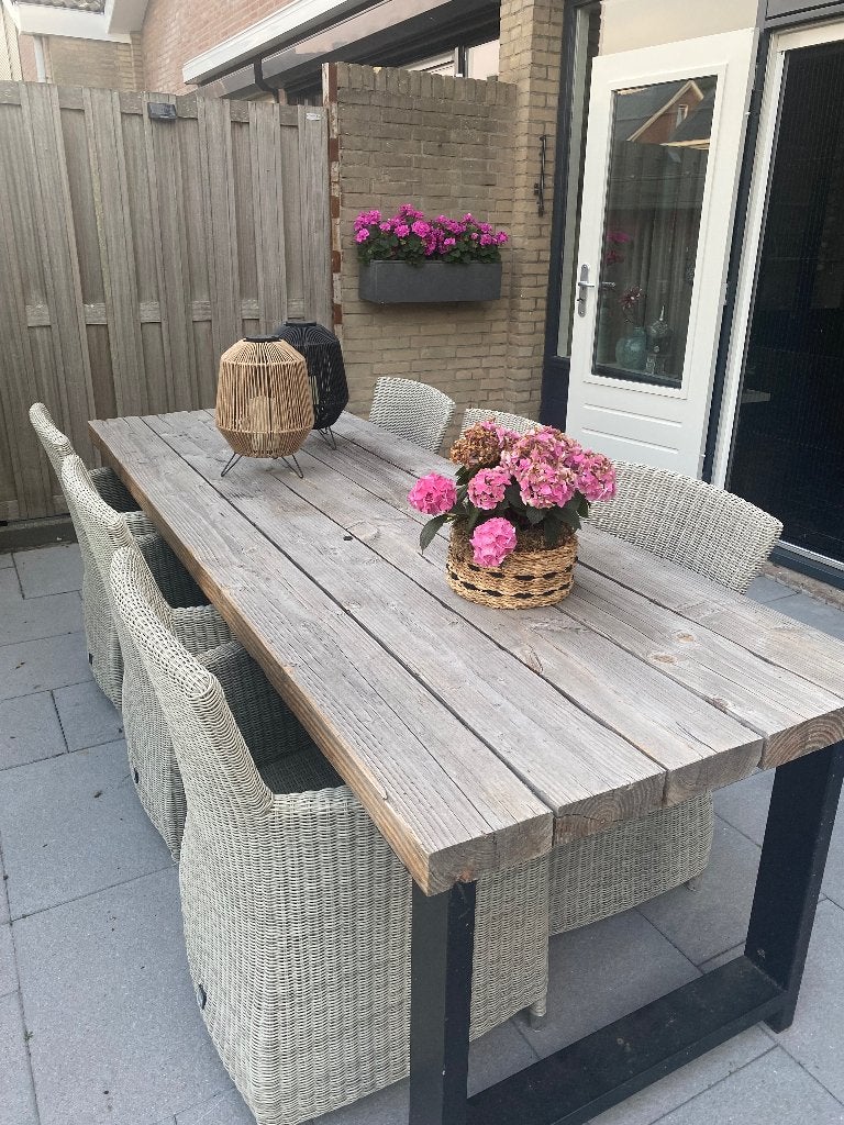 Dining set, Ophalen, 6 zitplaatsen, Zo goed als nieuw, Wicker