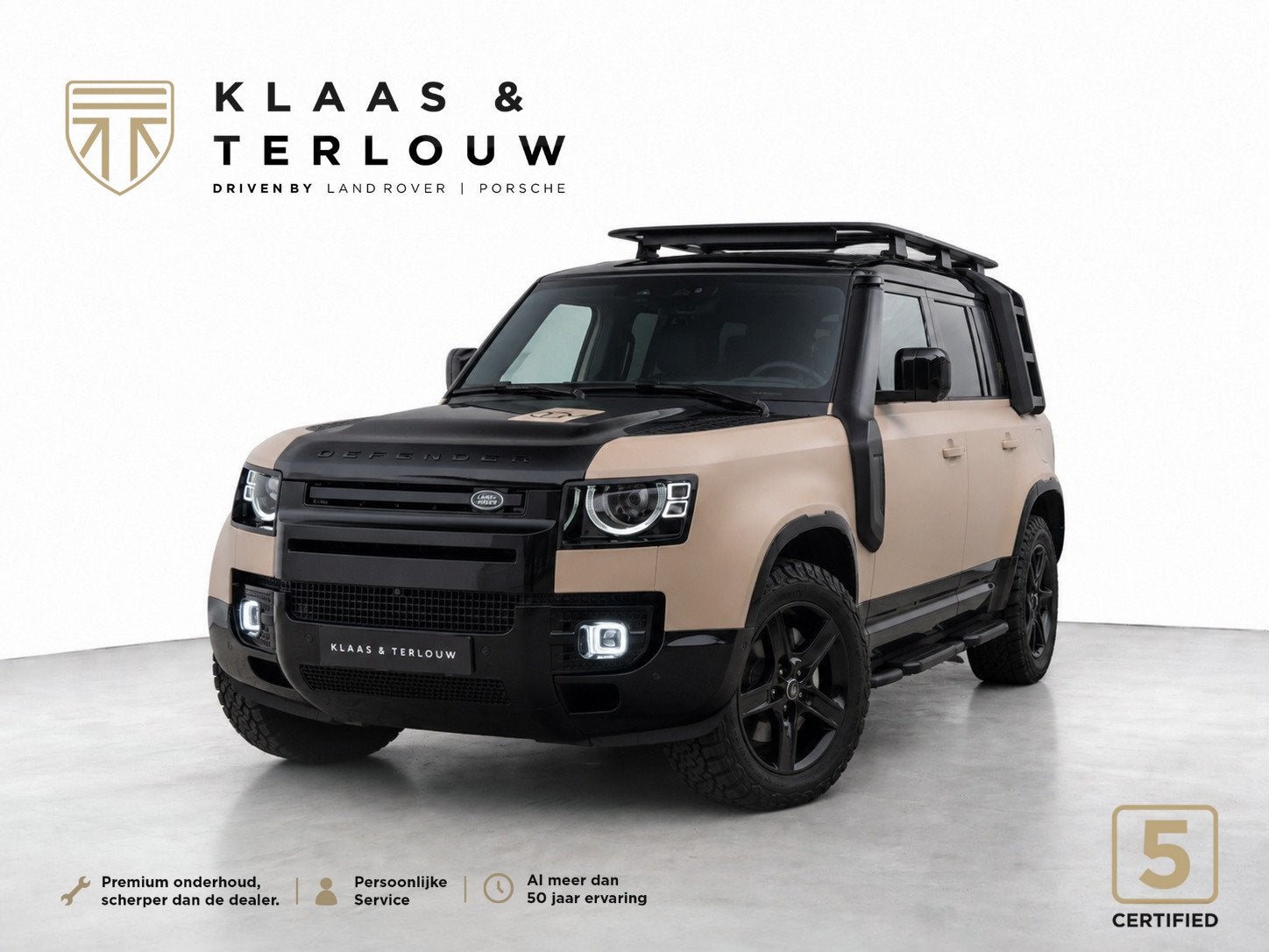 Land Rover Defender P300e 110 Sahara X SE | HNP € 131.300, Automaat, Gebruikt, Zwart, 4 cilinders