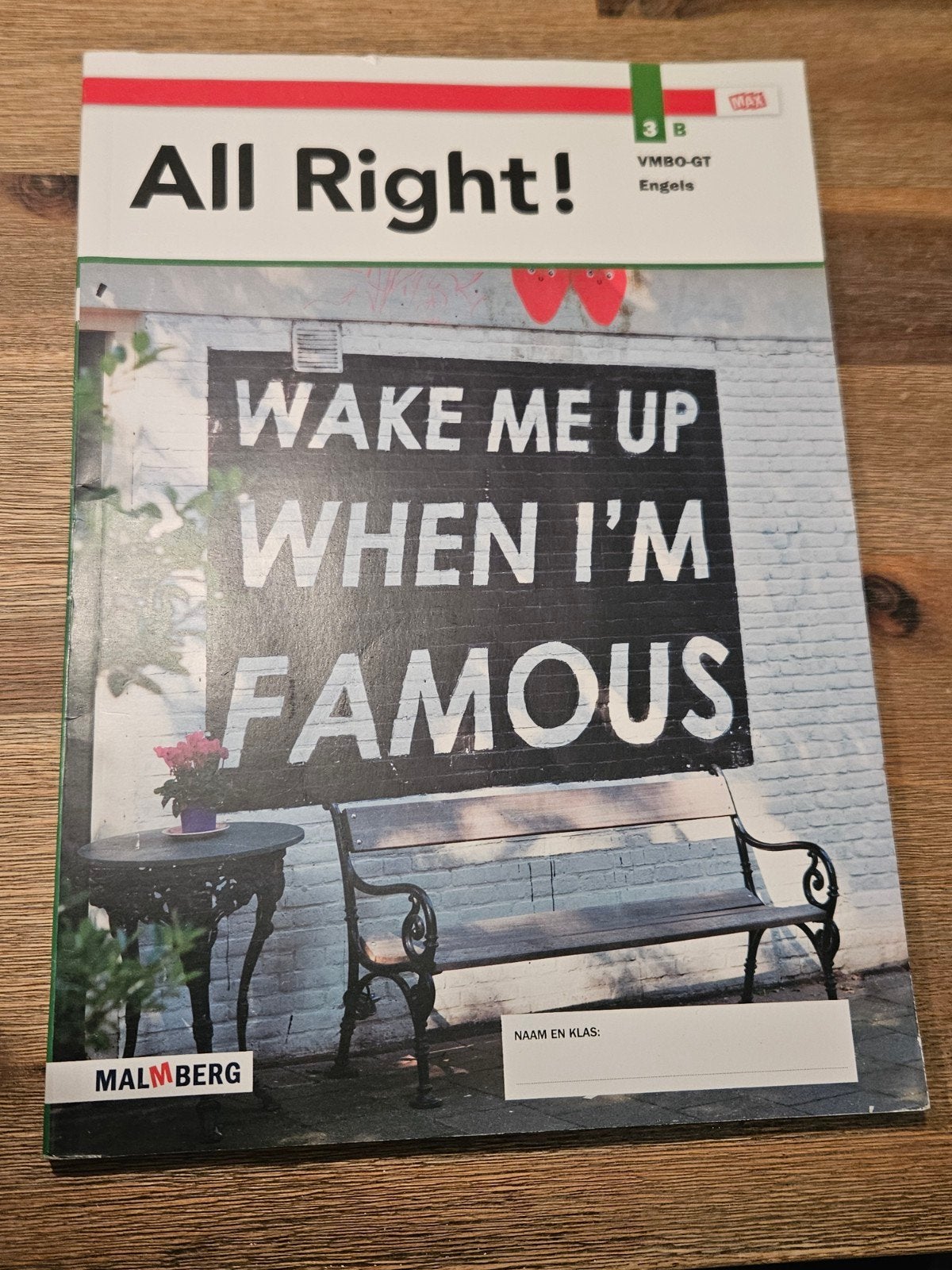 All Right! 3B VMBO-GT Engels Malmberg, VMBO, Engels, Ophalen of Verzenden, Zo goed als nieuw