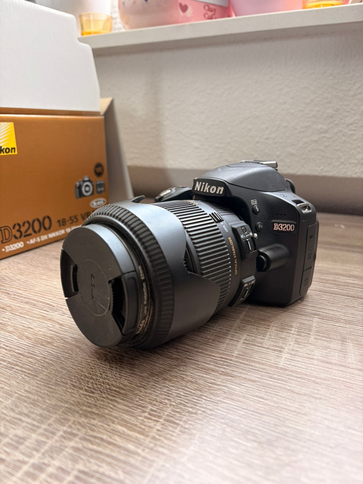 Nikon D3200 + Sigma 18-200 lens complete set, Audio, Tv en Foto, Gebruikt, Spiegelreflex, Bodydop, 24 megapixels