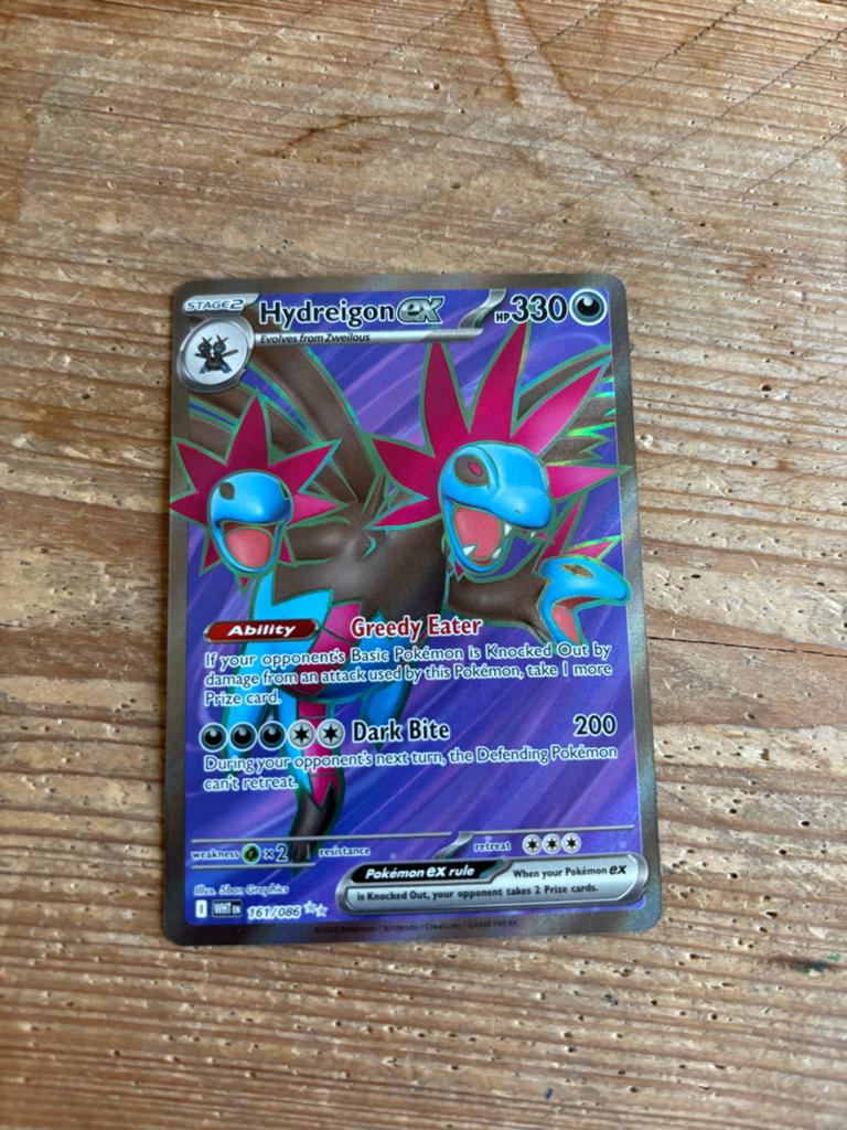 Hydreigon EX Full Art Pokémon Kaart - White Flare, Ophalen of Verzenden, Zo goed als nieuw, Losse kaart, Foil