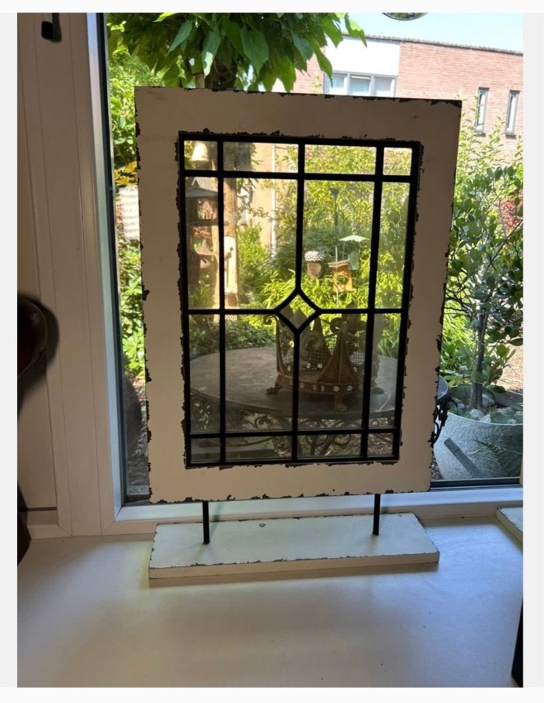 2 x vintage Raamdecoratie, op stand, prijs per stuk, Ophalen