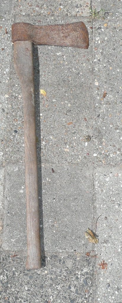 Grote antieke smeedijzeren bijl (blad 30cm lang)., Ophalen of Verzenden, Gebruikt, Overige typen