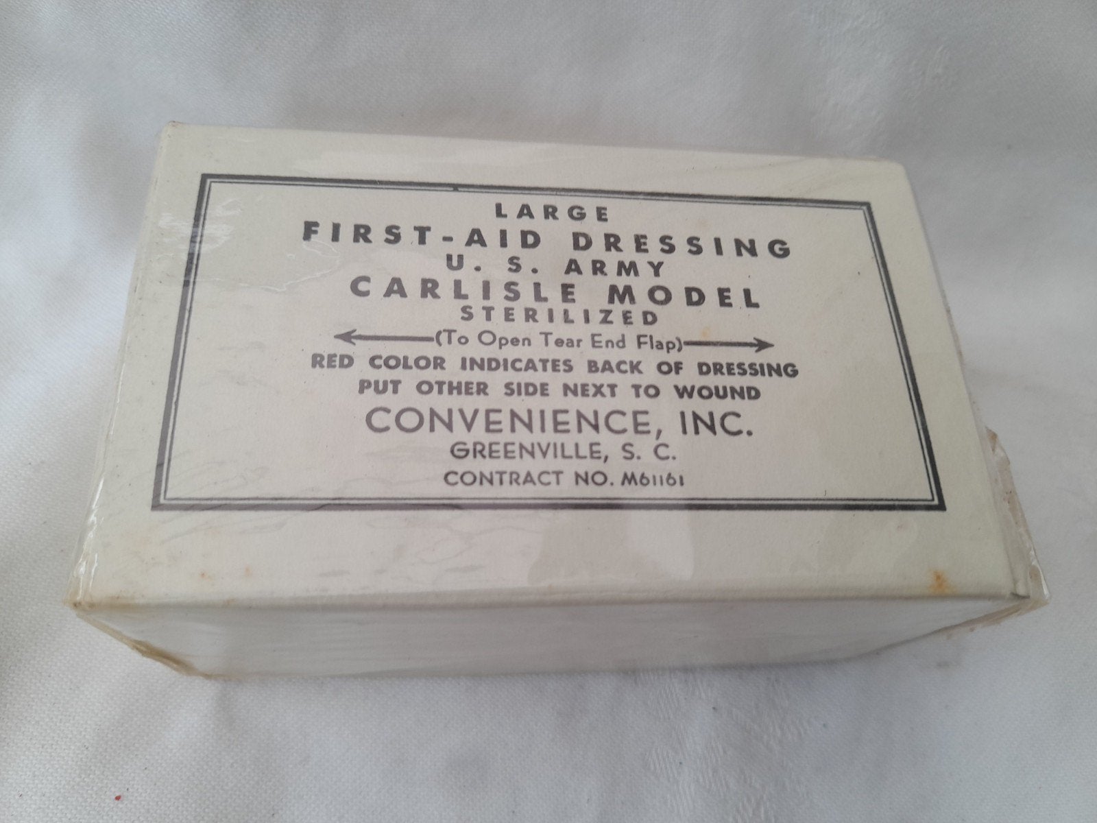 WW2 Vintage U.S. Army Carlisle EHBO-verband, Ophalen of Verzenden, Landmacht, Amerika