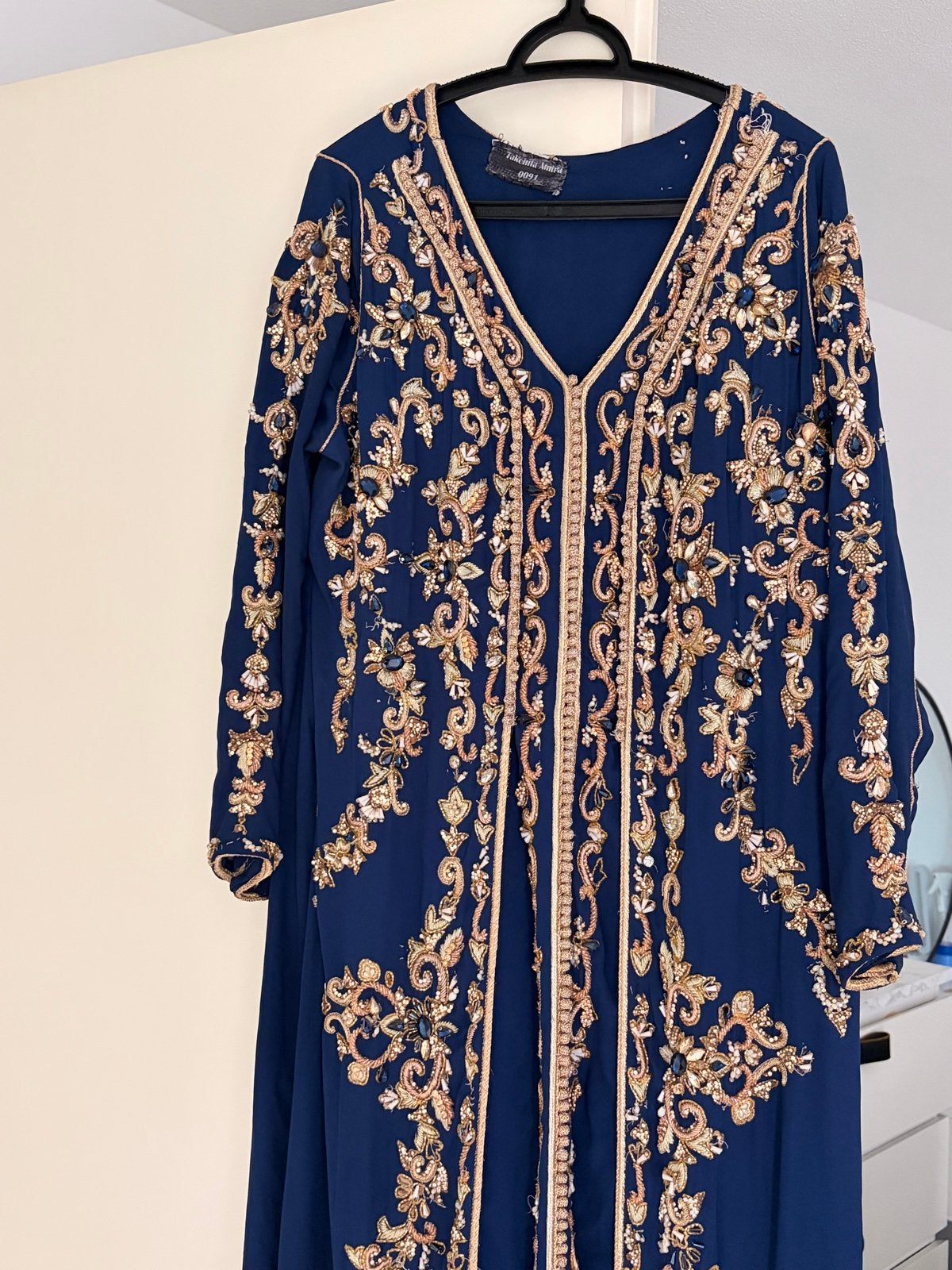 Takshita Marokkaanse Feestjurk - Maat L/XL/XXL, Ophalen of Verzenden, Gedragen, Blauw, Overige typen