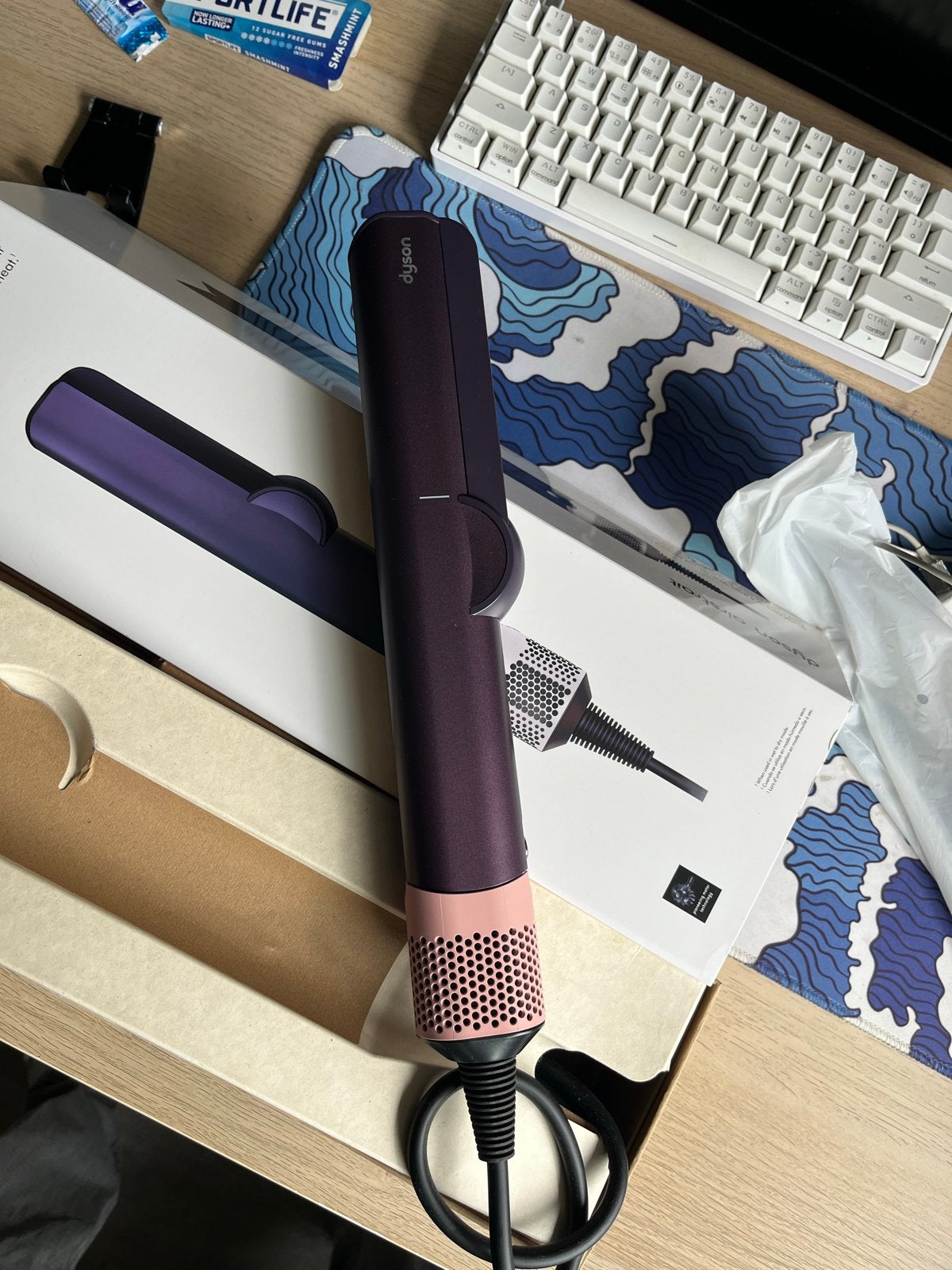 Dyson Airstrait Paars - Zo Goed Als Nieuw, Verzenden, Zo goed als nieuw, Krultang of Stijltang