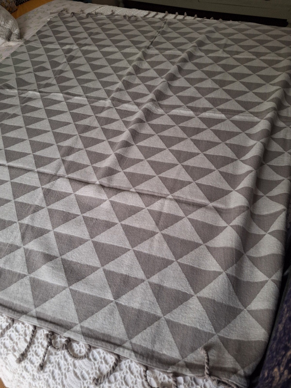 Katoenen plaid voor op bank of bed, 1.45 bij 1.30 meter, Huis en Inrichting, Katoen, 130 cm, Nieuw, Ophalen of Verzenden
