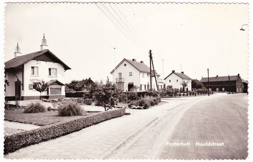 Posterholt bij Roermond - Hoofdstraat, Verzenden, 1940 tot 1960, Gelopen, Limburg