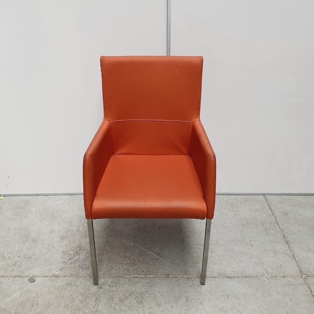 Partij 14x Vervoort fauteuils zorgstoelen oranje kunstleder, Ophalen, Nieuw, Grijs, Vijf, Zes of meer stoelen