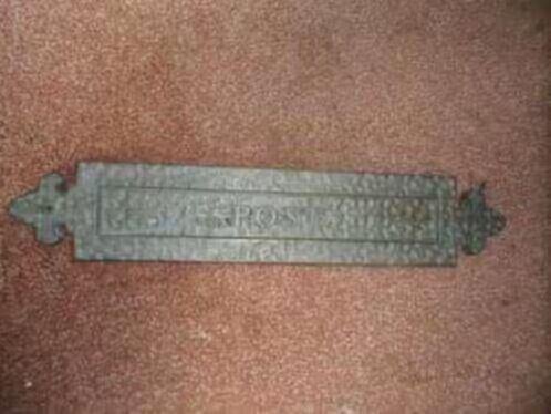 Brievenbusklep / Briefplaat - Messing - 650 gram - €45,-, Ophalen, Zo goed als nieuw, Rvs, Brievenbusklep