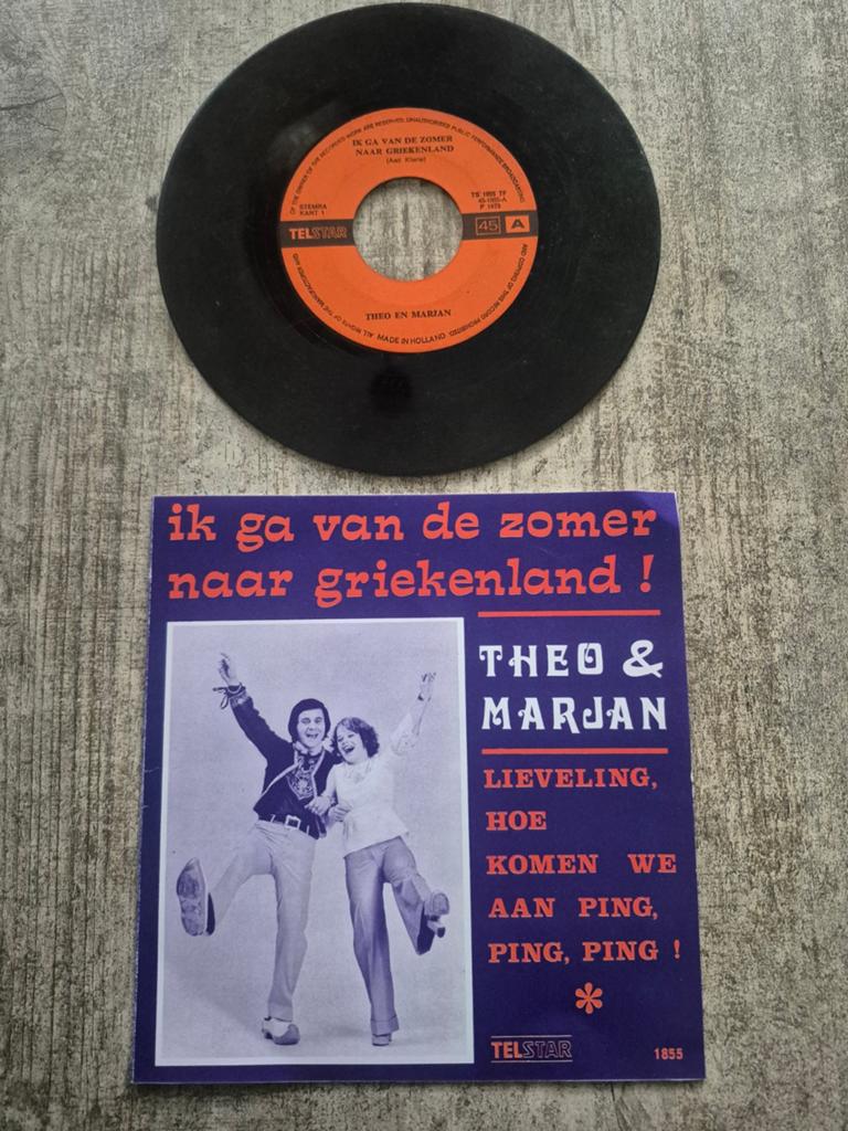 Theo & marjan- ik ga van de zomer naar griekenland, Ophalen of Verzenden, Zo goed als nieuw, Overige formaten, Levenslied of Smartlap