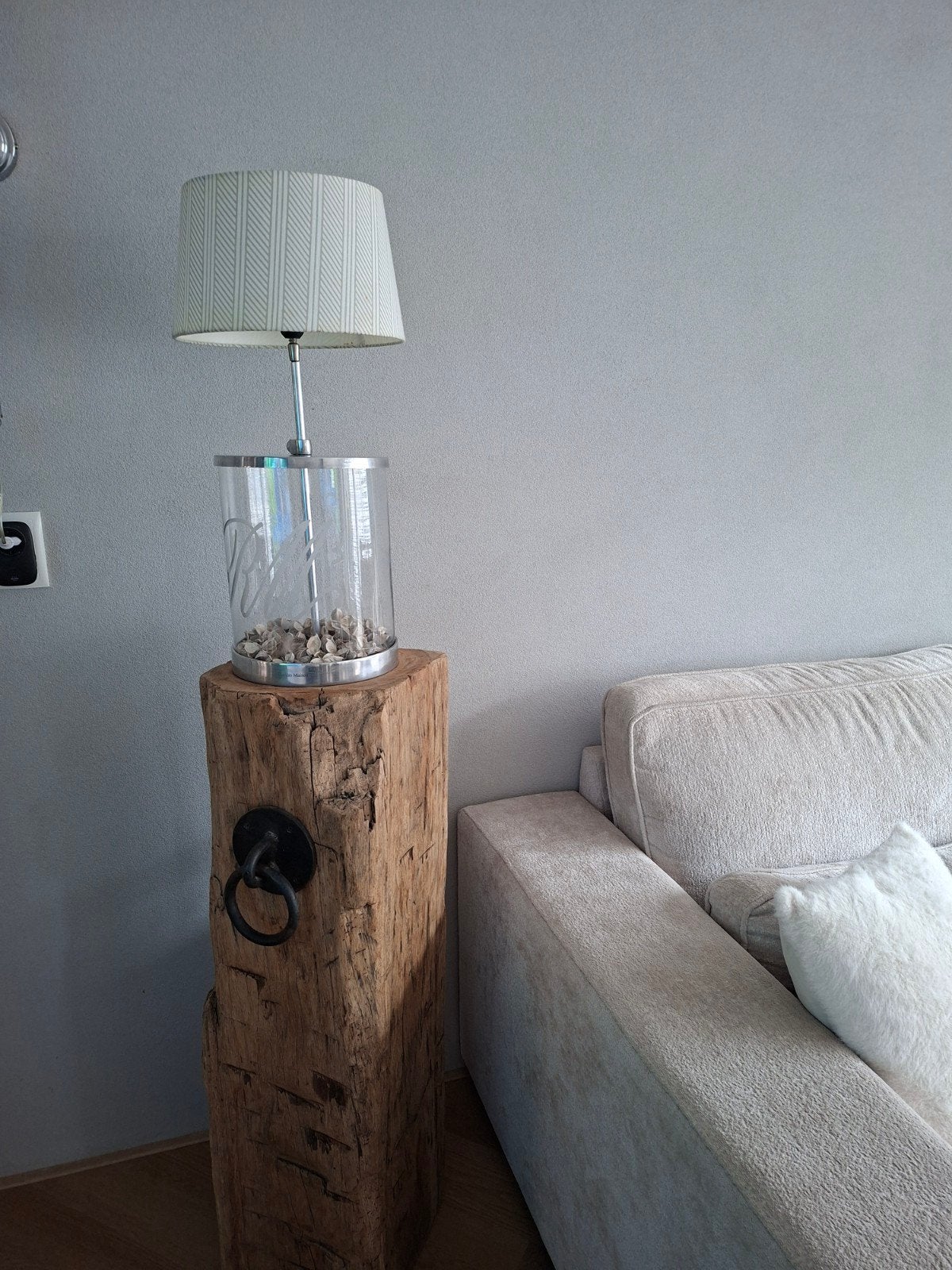 Super mooie Riviera Maison displaylamp, Gebruikt, Glas, Minder dan 100 cm, E27 (groot)