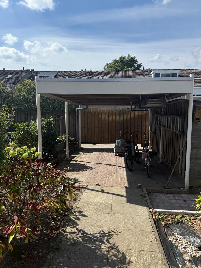 Veranda/carport te koop, Ophalen, Zo goed als nieuw, 500 cm of meer, 3 ramen of meer