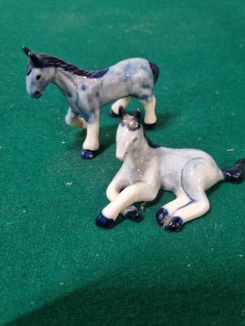beelden paarden porselein staand en liggend, Ophalen of Verzenden