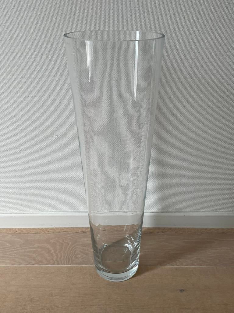 Mooie hoge glazen vaas, Ophalen, Overige kleuren, 50 tot 75 cm, Glas