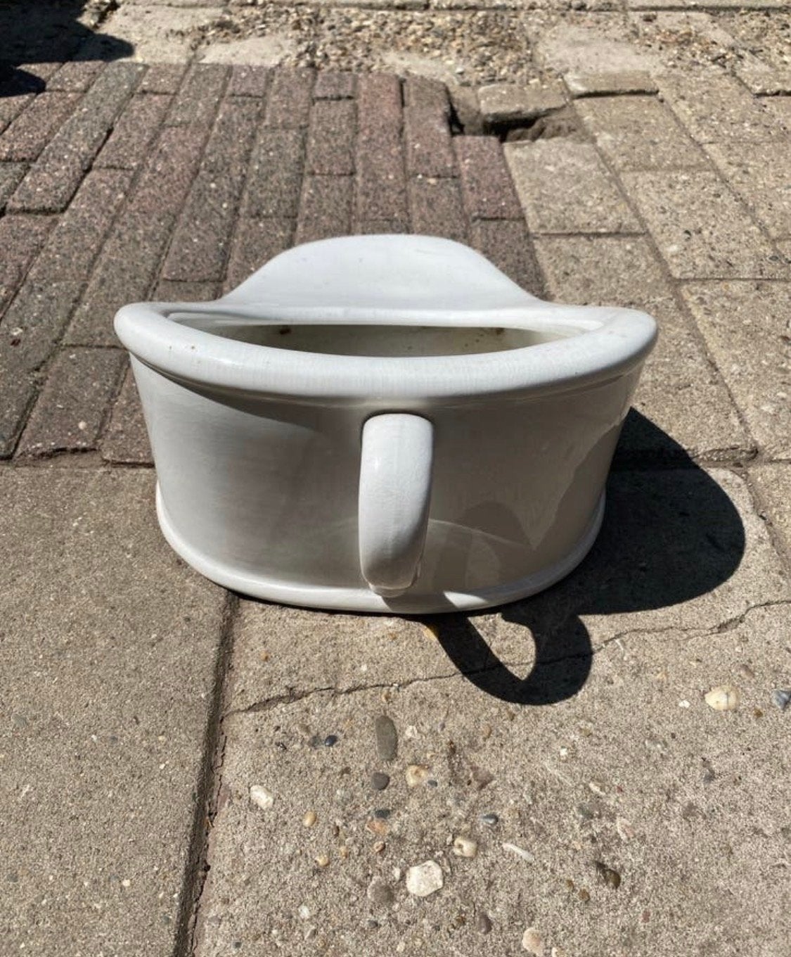 Vintage keramische bedpan/urinaal - wit, Antiek en Kunst, Ophalen