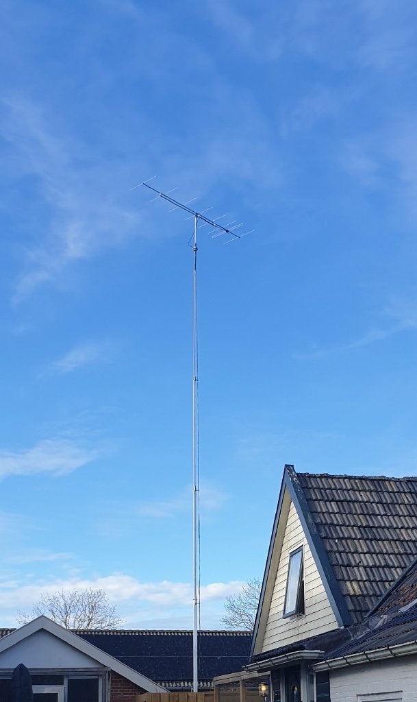 4x6 aluminium koker mast plus kantelbok, Ophalen, Gebruikt, Mast