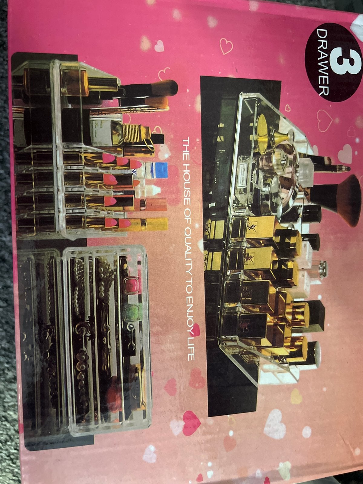 Make-up Organizer met 3 Lades - Acryl Opbergdoos, Overige kleuren, Gehele gezicht, Nieuw, Ophalen of Verzenden