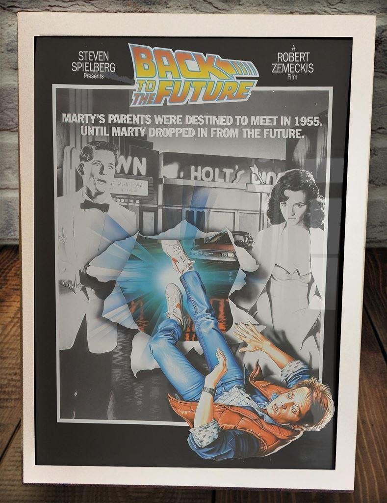 BACK TO THE FUTURE Alternative Film Poster in Frame