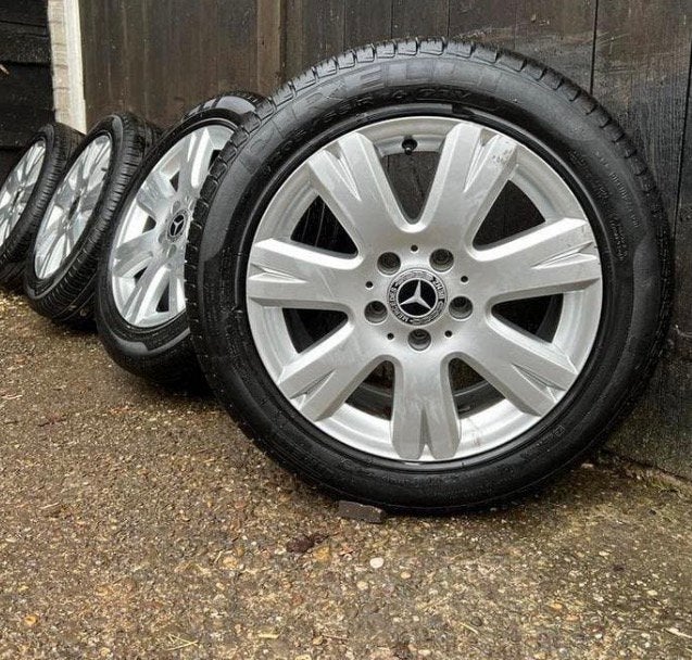 Originele Mercedes C-klasse velgen W204 16Ị5x112 zomerset, Ophalen, Velg(en), 16 inch, 205 mm
