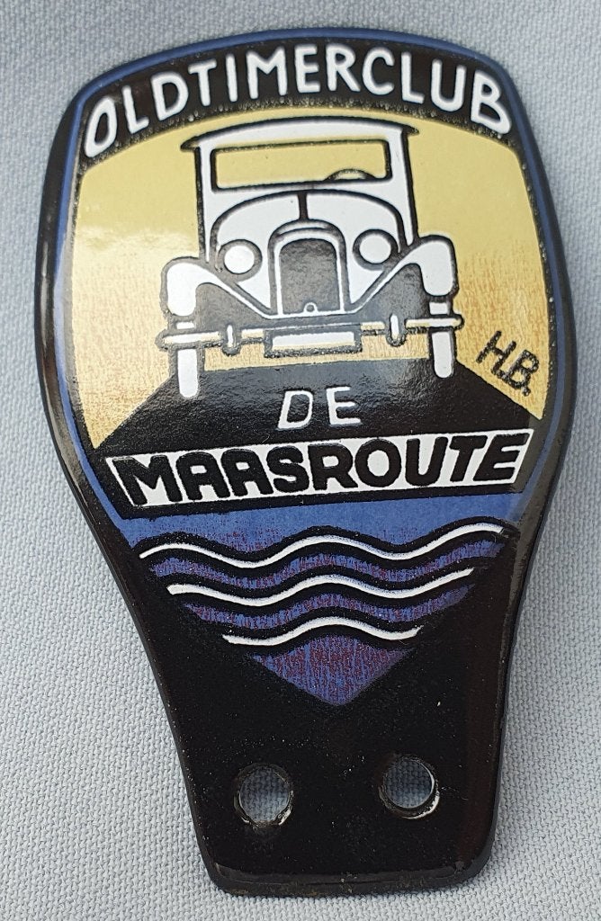Geëmailleerd metalen embleem "Oldtimerclub De Maarsroute", Verzenden, Zo goed als nieuw, Auto's