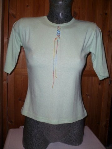 Leuke 3/4 mouw dames shirt(nr.24 DM1), Maat 38/40 (M), Ophalen of Verzenden, Korte mouw, Gedragen