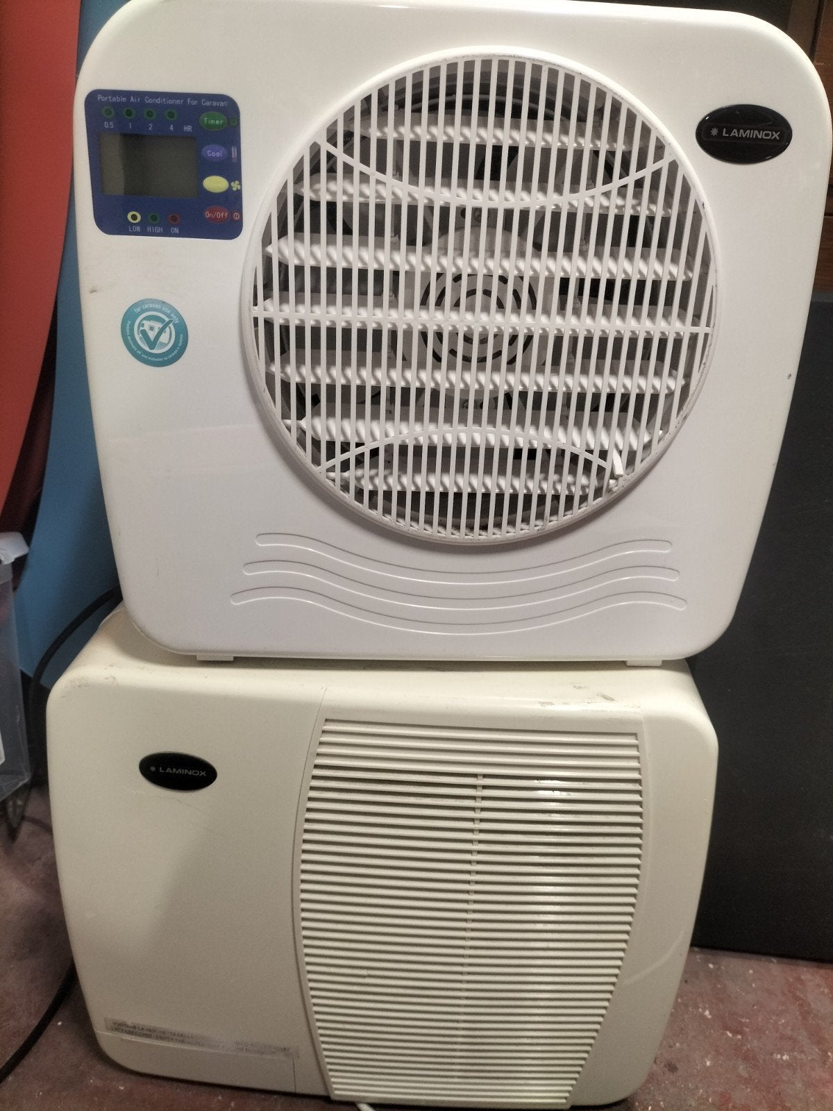 split airco Laminox caravan, Ophalen, Minder dan 60 m³, 3 snelheden of meer, Koelen en Ontvochtigen
